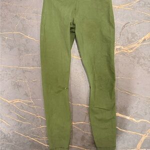 Fabletics High Waist Power Hold Olive Green Leggings - Size Small